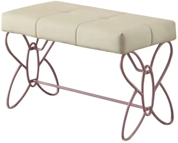 Tufted Faux Leather Upholstered Bench for Entryway, Bedroom, or Living Room