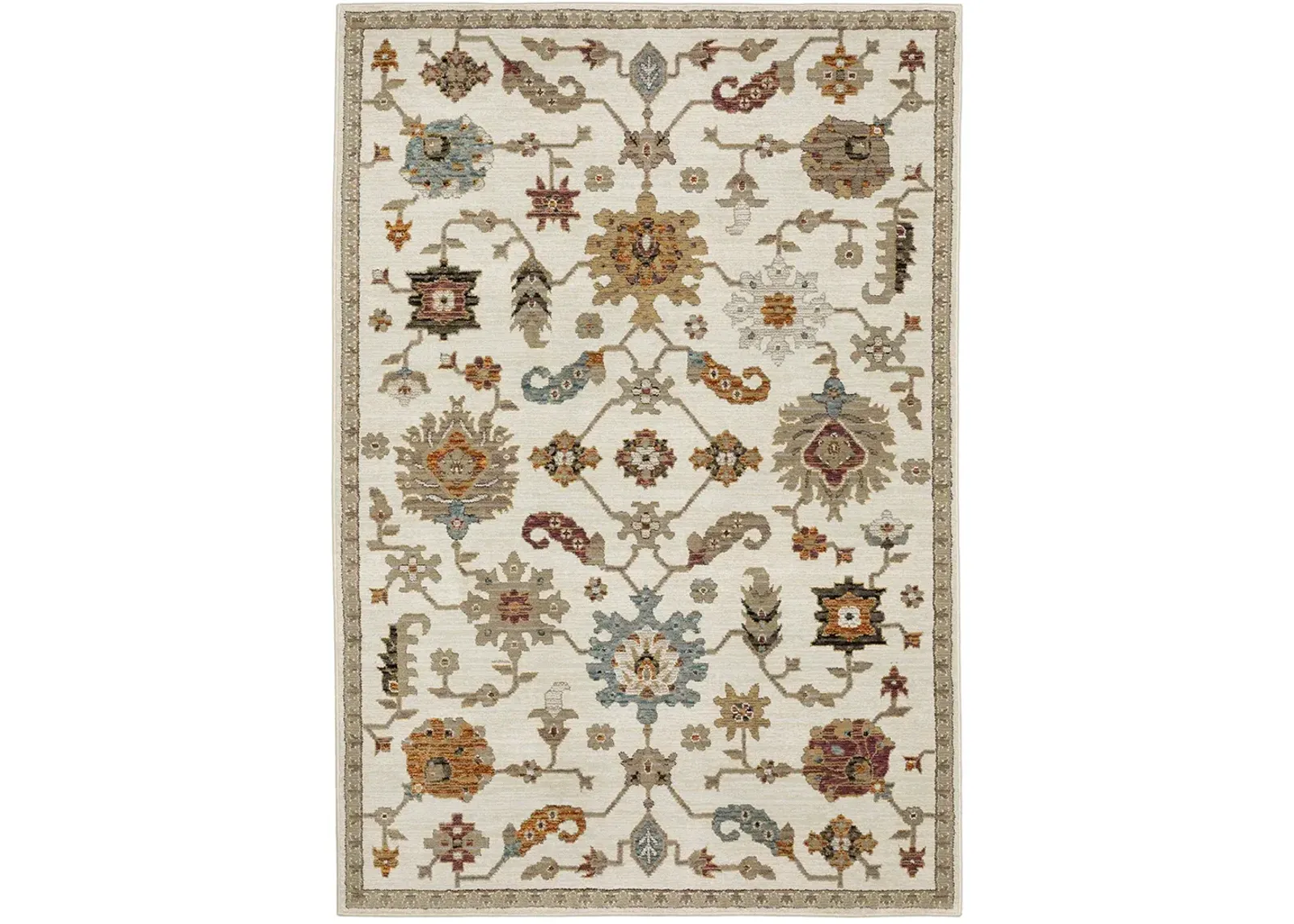 Andorra 1'10" x 3'2" Ivory Rug