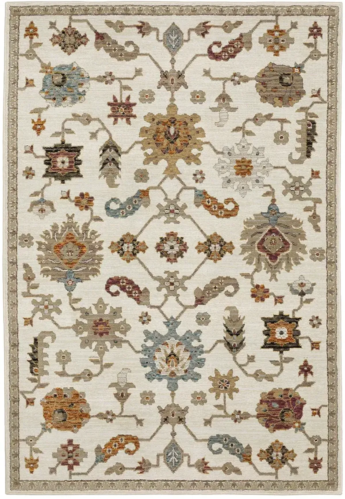 Andorra 1'10" x 3'2" Ivory Rug