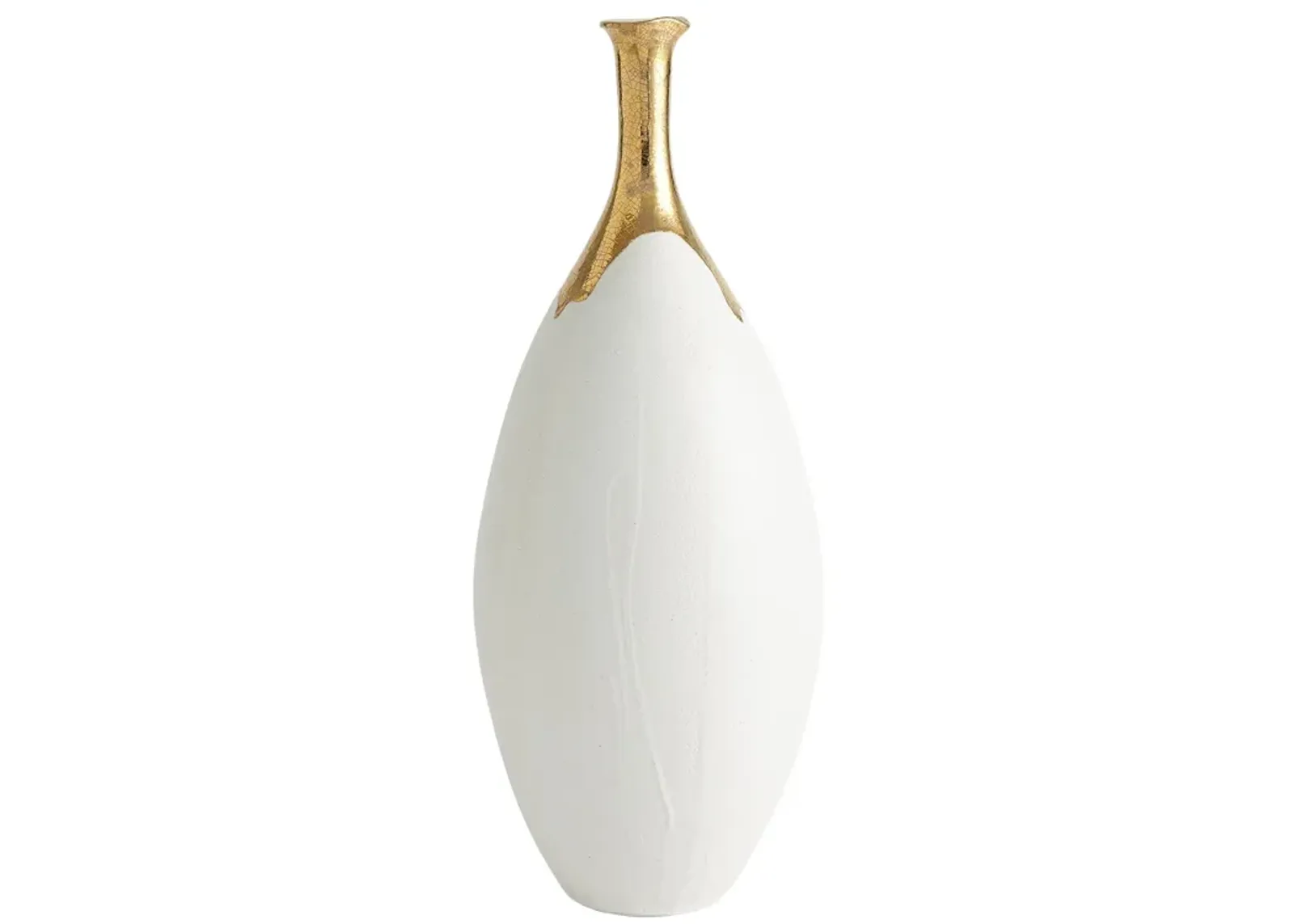 Large Dipped Golden Crackle Vase