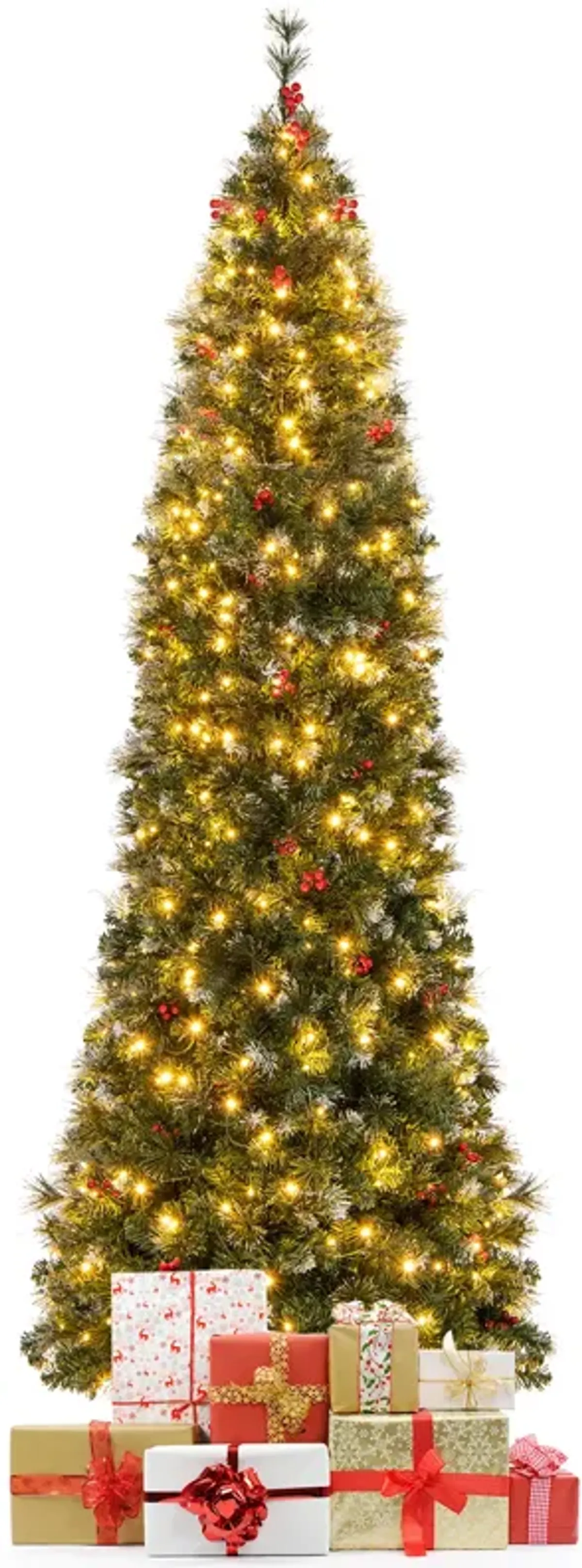 Artificial Hinged Slim Pencil Christmas Tree