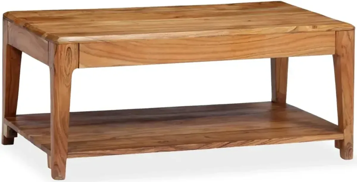 vidaXL Coffee Table Solid Wood 34.6x19.7x15
