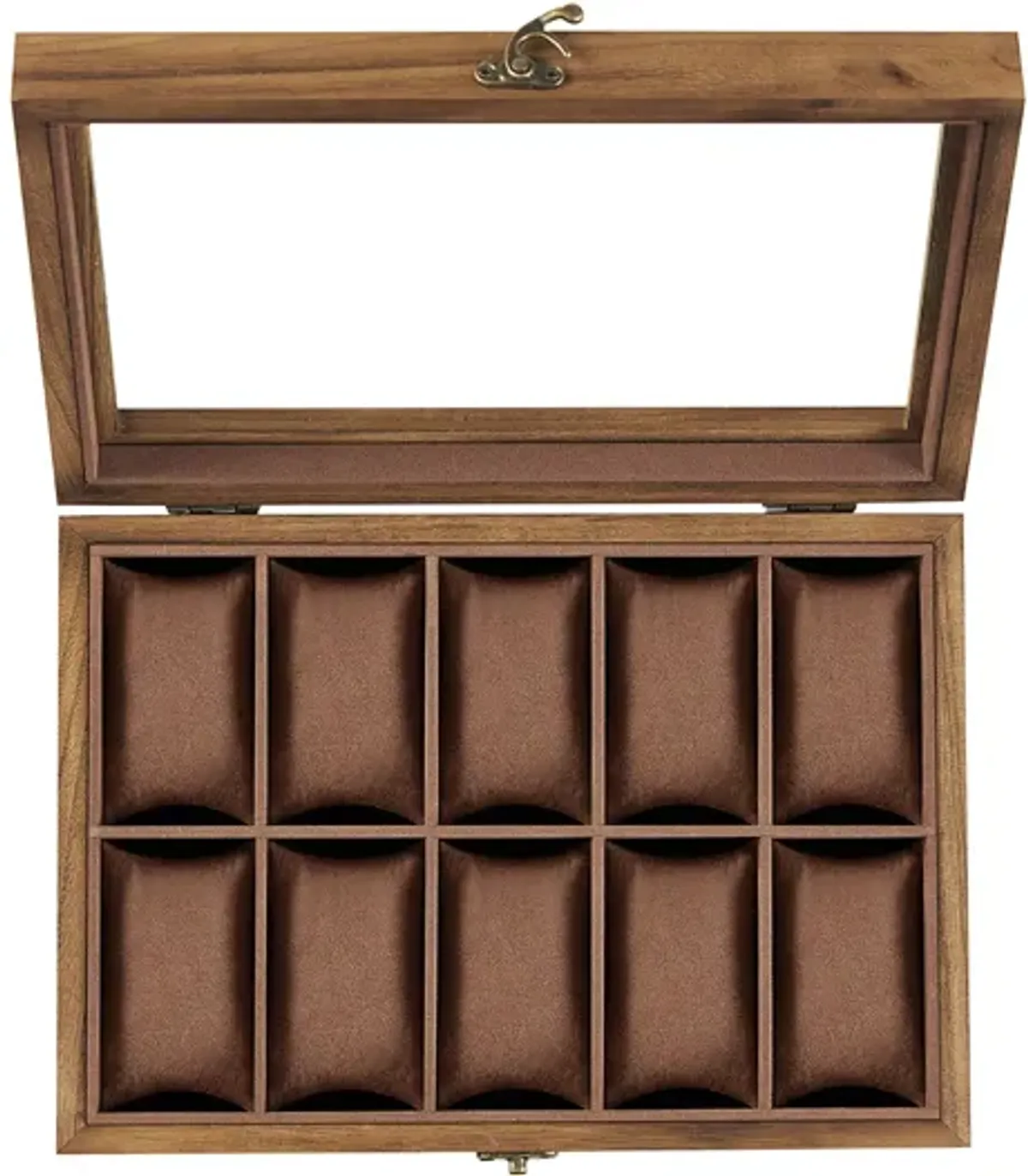 10-Slot Solid Wood Watch Box for Premium Timepiece Storage