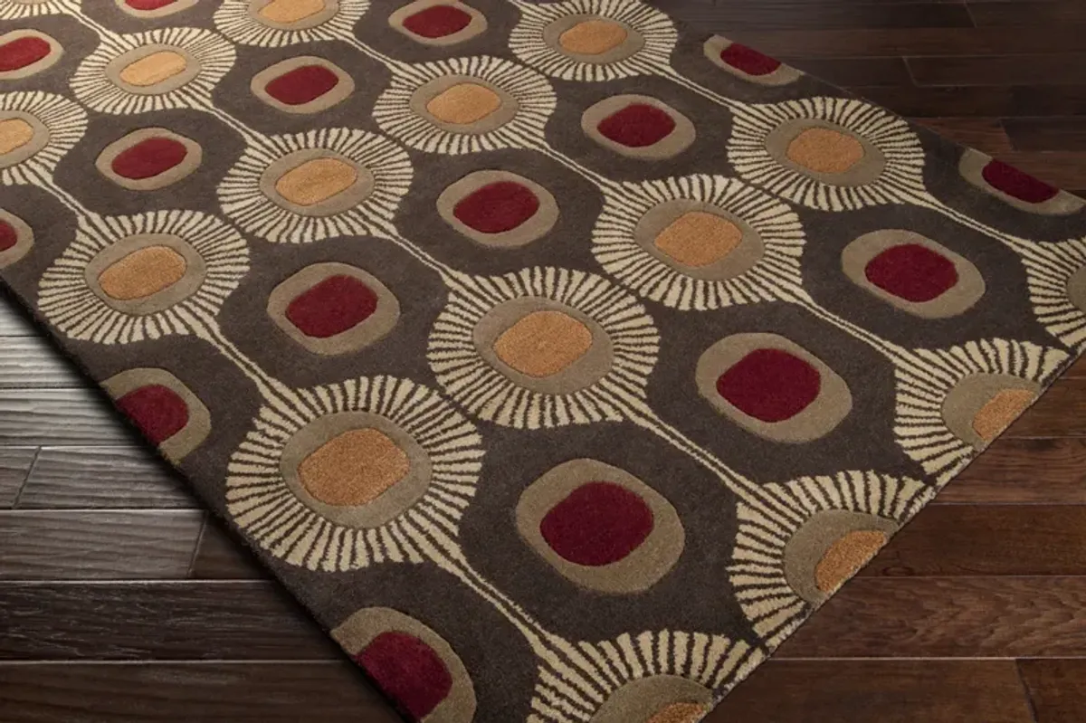 Forum FM-7170 4' Round Brown Rug