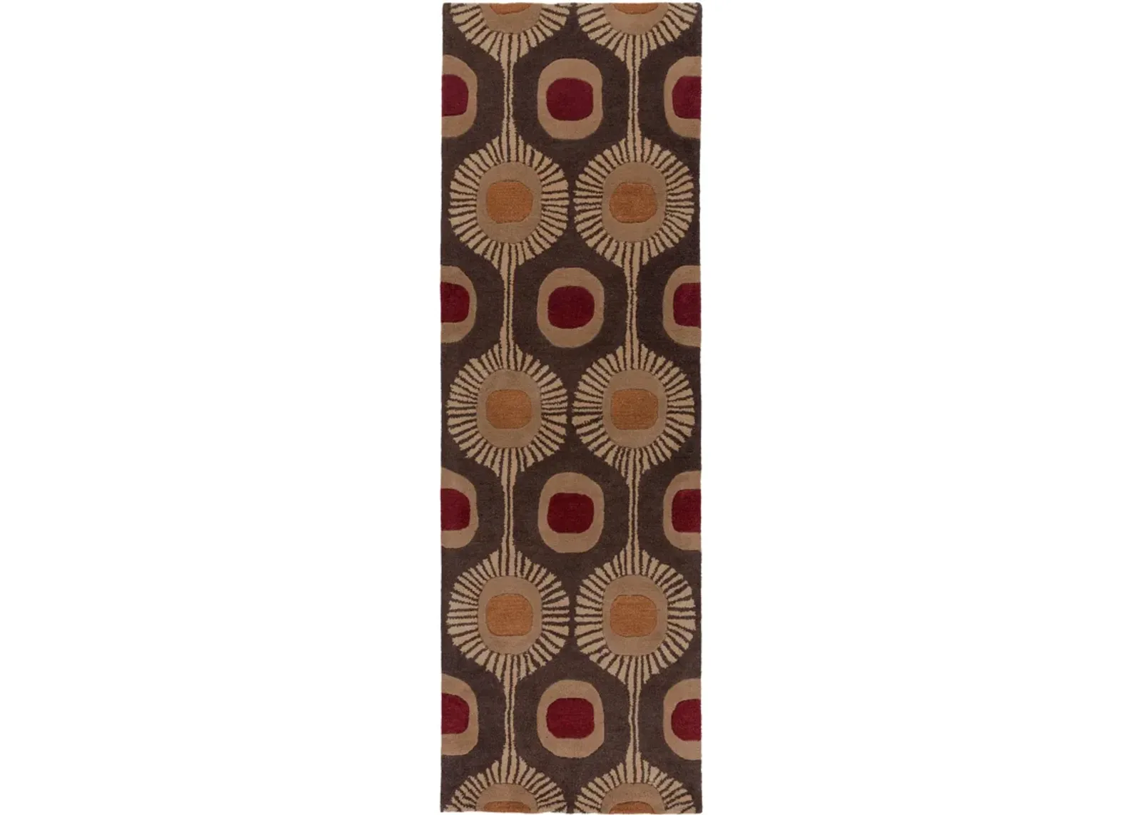 Forum FM-7170 4' Round Brown Rug