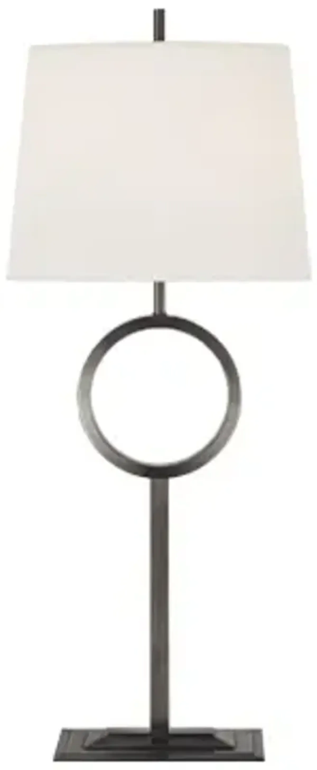 Simone Medium Buffet Lamp in Bronze with Linen Shade