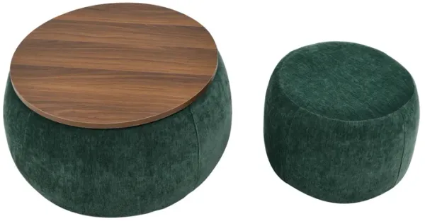 Gewnee Round Storage Ottoman, 2 in 1 Function