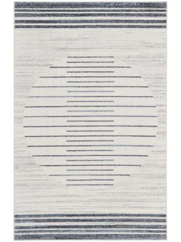 Astra Machine Washable ASW04 Ivory/Blue 2'2" x 4' Rug