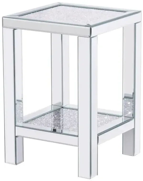 Better Home Products Mirrored Nightstand