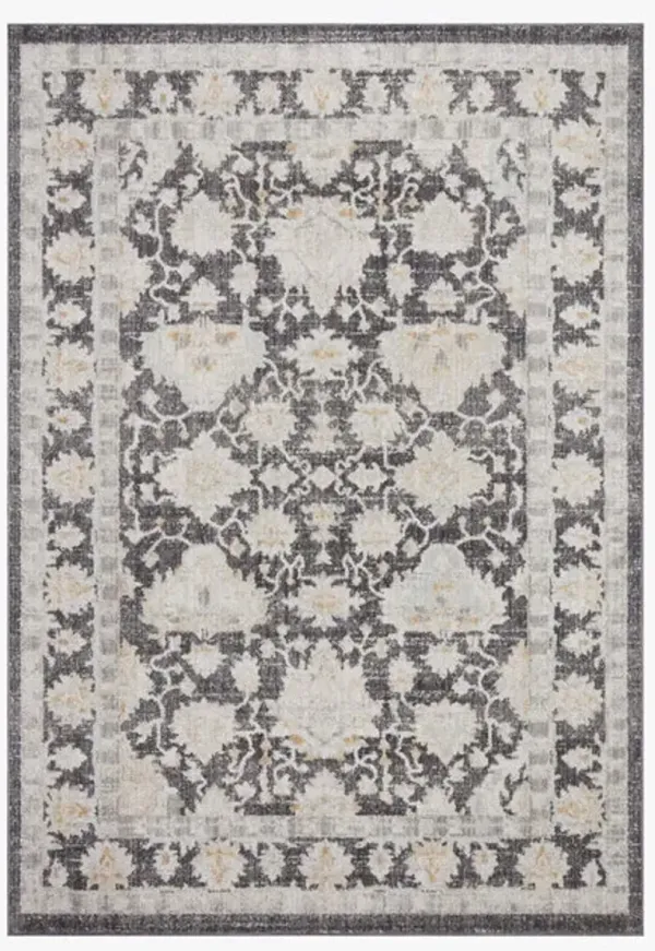 Monroe MON05 Charcoal/Natural 5'3" x 7'9" Rug