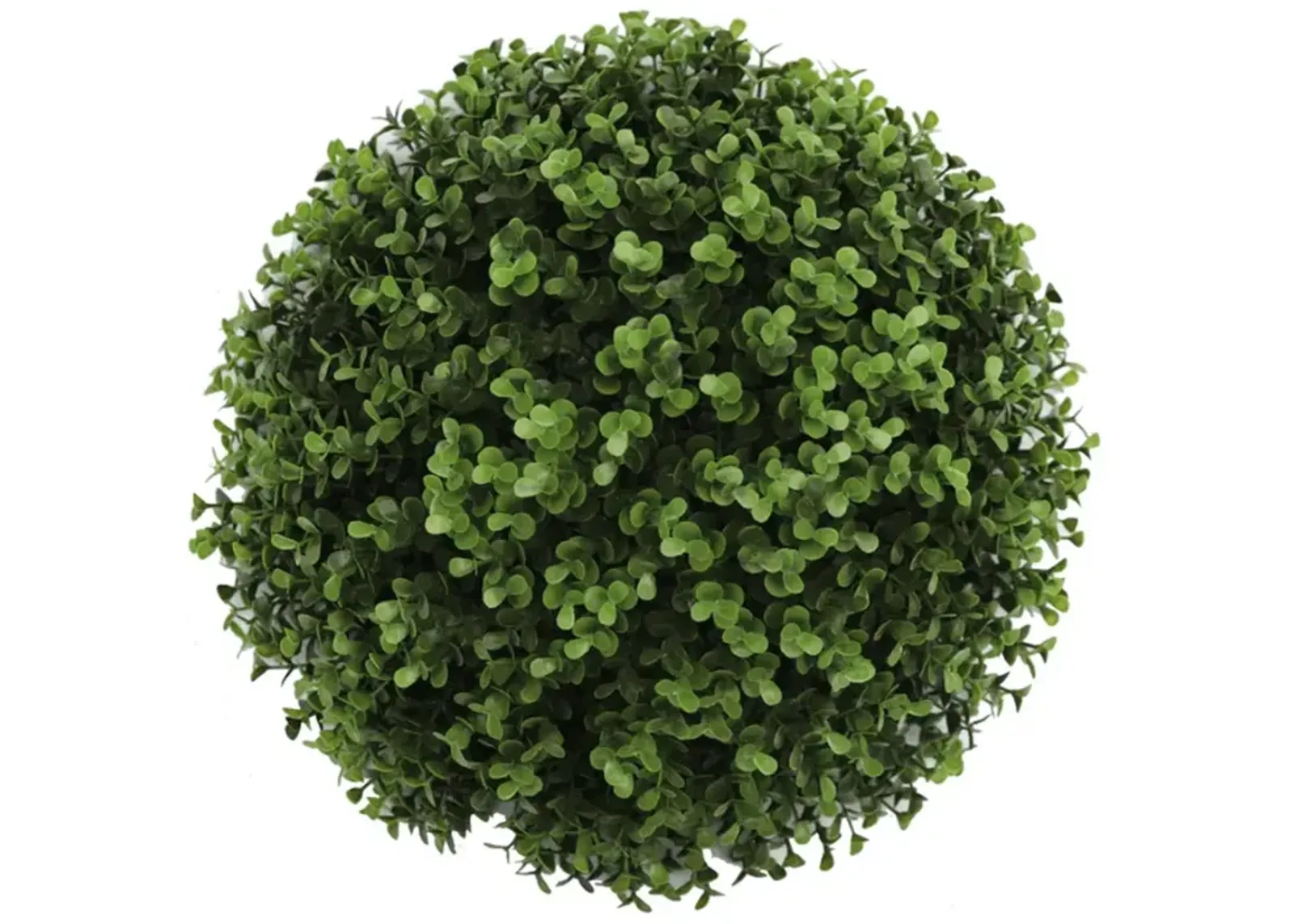 Natural Green Artificial Buxus Topiary Ball 11" UV Resistant Set of 2