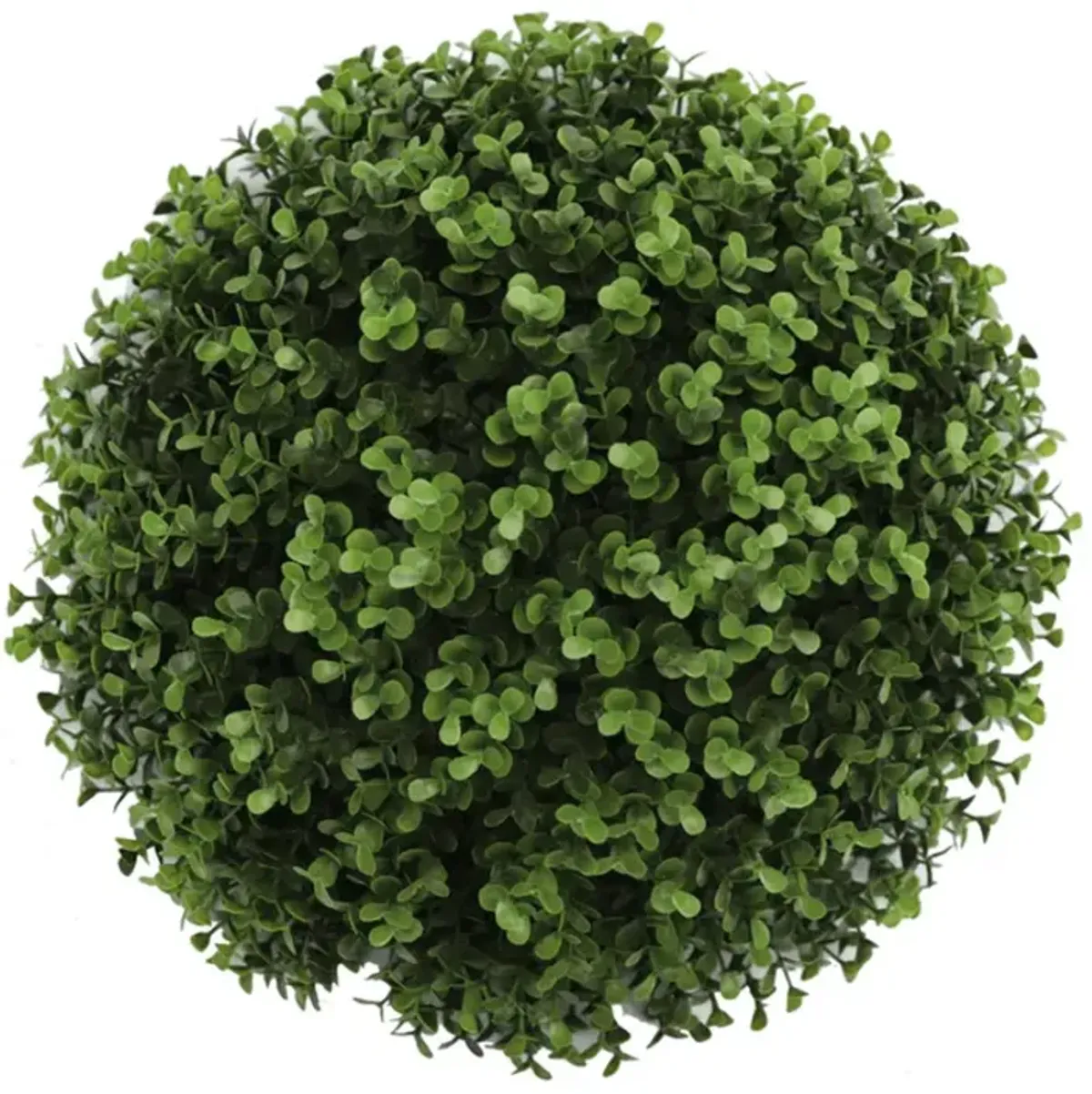 Natural Green Artificial Buxus Topiary Ball 11" UV Resistant Set of 2