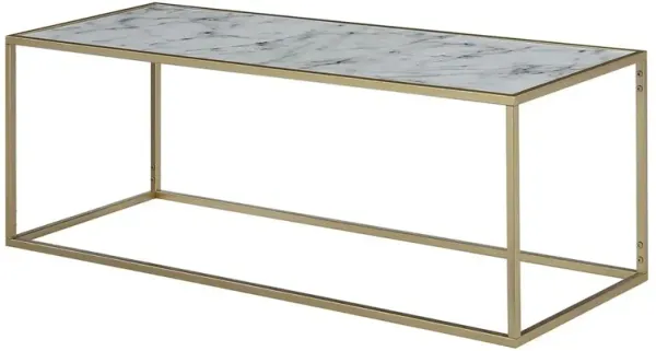 Convience Concept, Inc. Gold Coast Faux Marble Rectangle Coffee Table