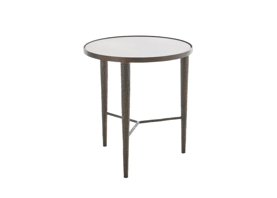 Hammered End Table- Bronze