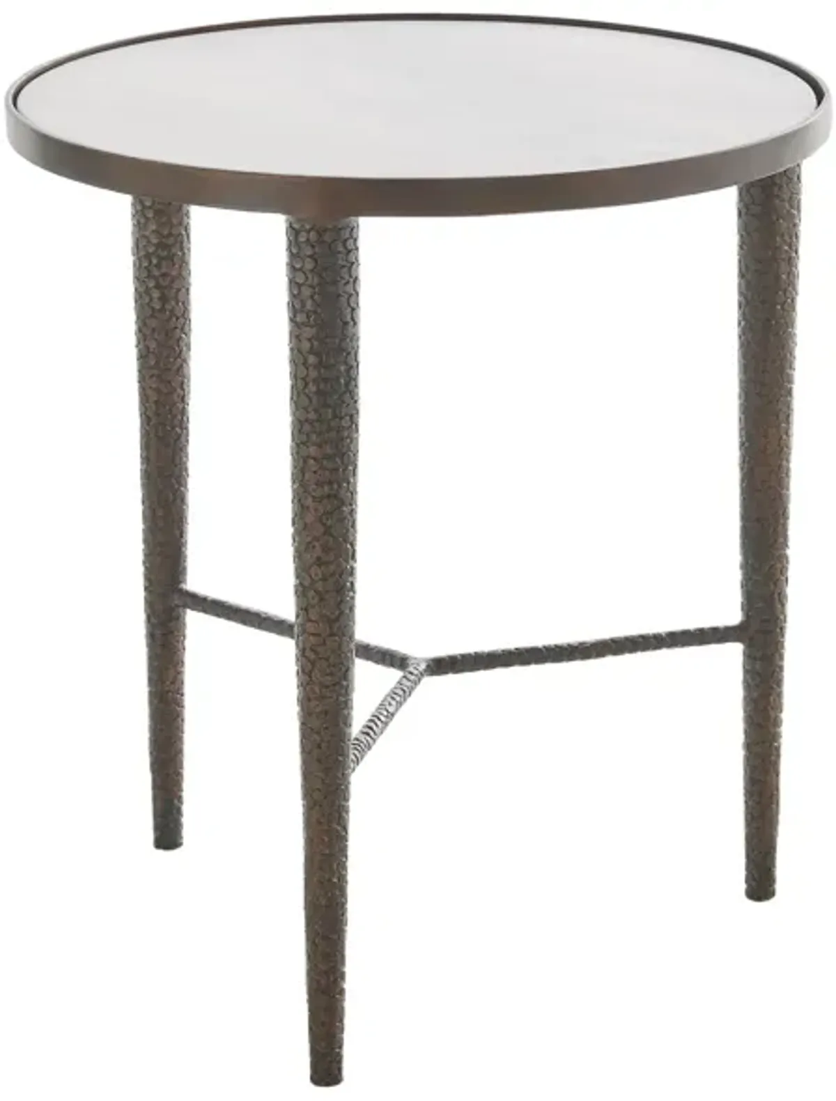 Hammered End Table- Bronze