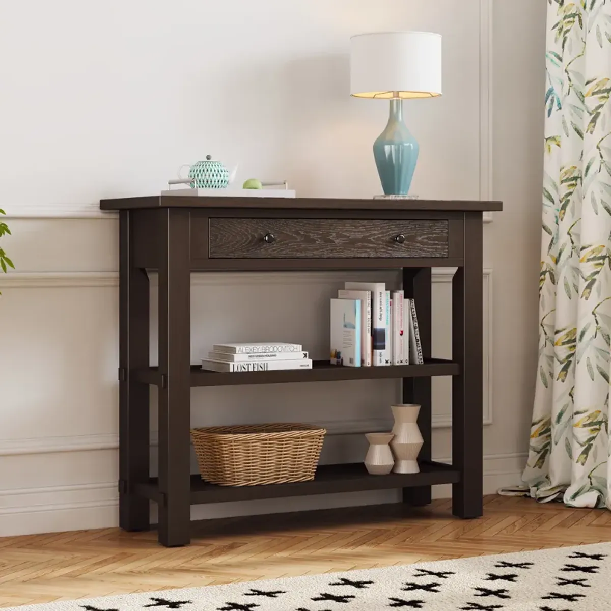 Merax  Retro Console Table with A Drawer