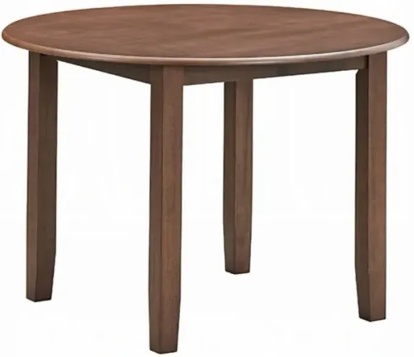 Round Dining Table for 4, Retro Dining Room Table with Solid Wood Legs, Farmhouse Kitchen Table Wooden Rustic Dinner Table for Home Kitchen Restaurant Living Room (42 Inch, Walnut)