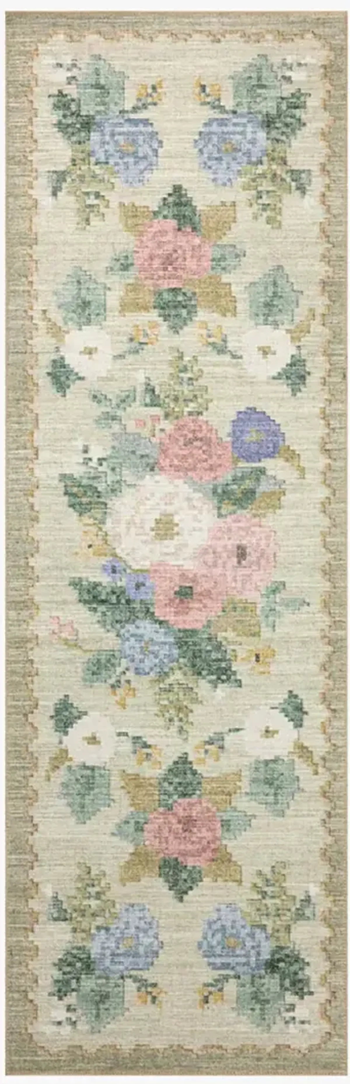 Rosa RSA-02 Cream 2''6" x 12''0" Rug by Rifle Paper Co.