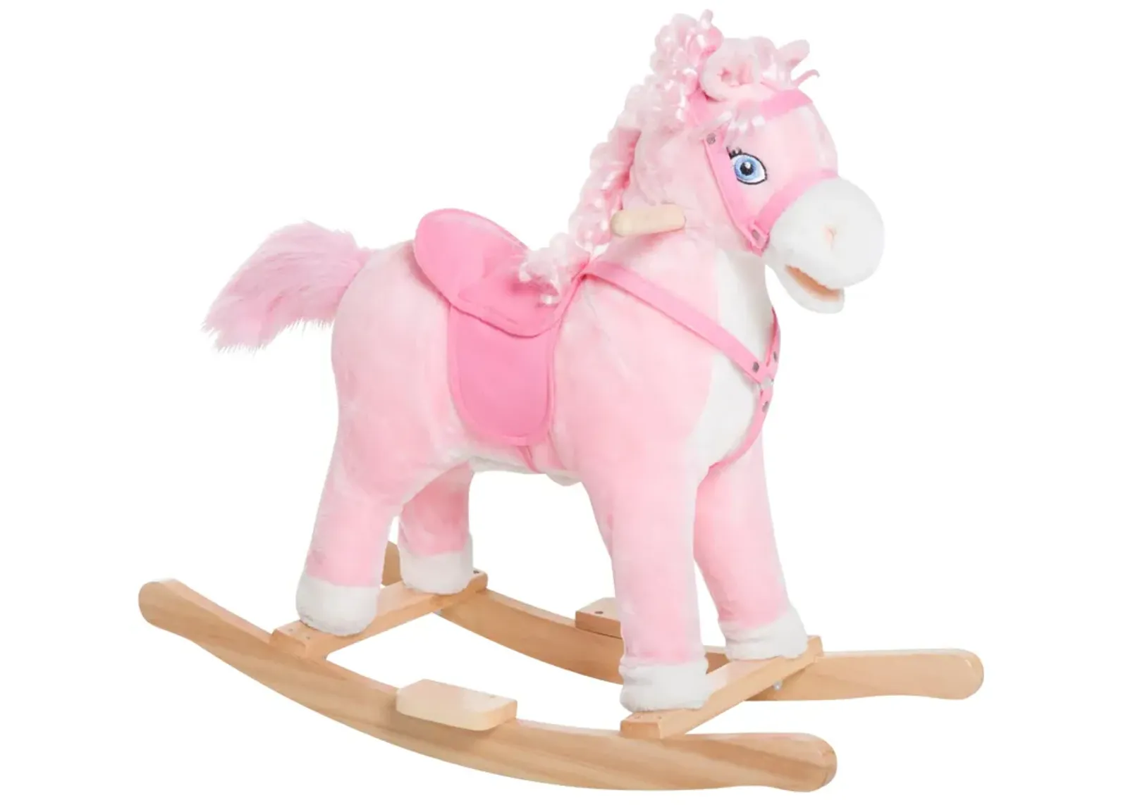 Pink Pony Pal: Plush Rocking Horse with Sounds & Swinging Tail