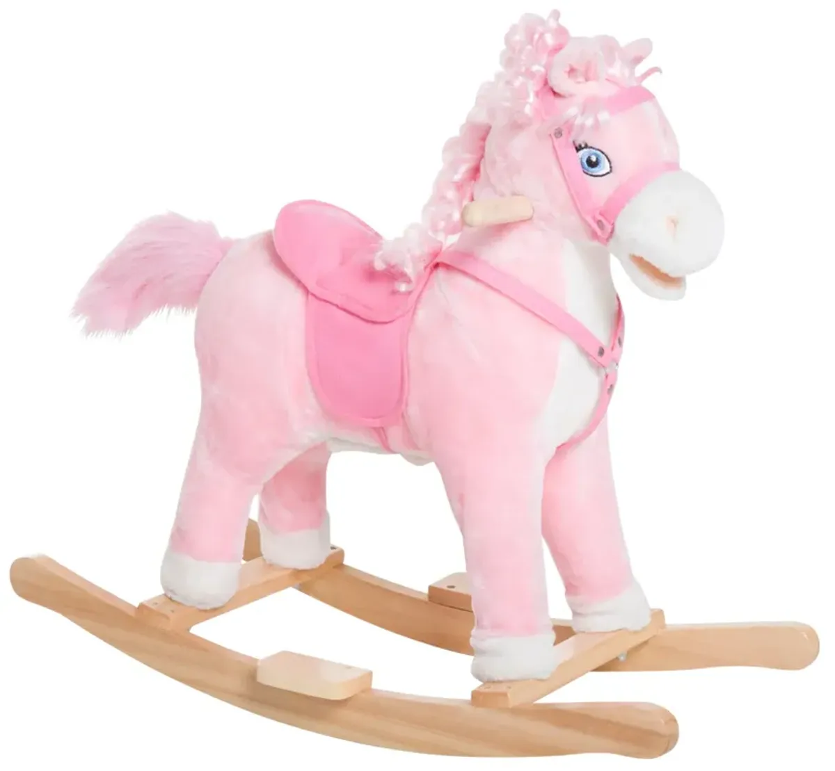 Pink Pony Pal: Plush Rocking Horse with Sounds & Swinging Tail