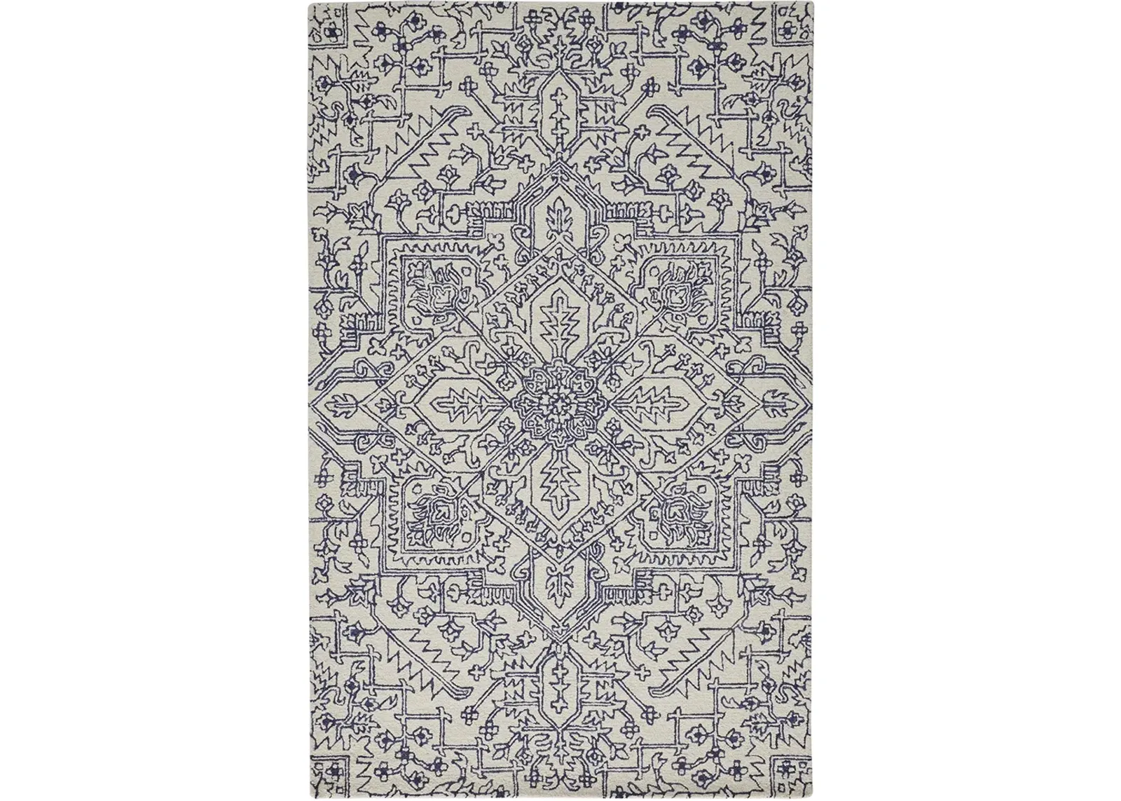 Belfort 8778F Ivory/Blue 5' x 8' Rug