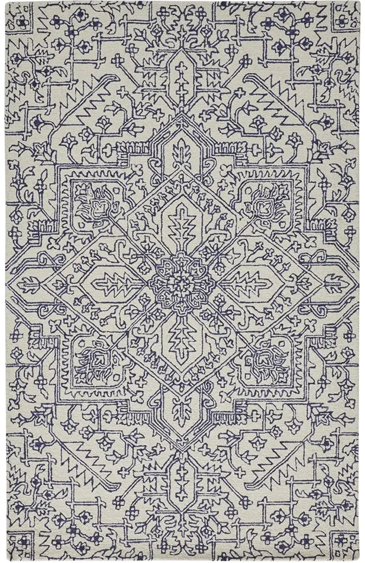 Belfort 8778F Ivory/Blue 5' x 8' Rug