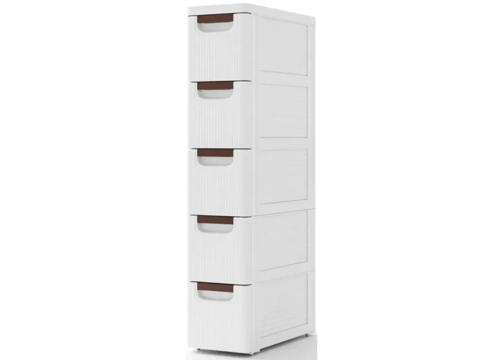 Hivvago 3/4/5/6-Drawer Rolling Organizer Unit Narrow Storage Cabinet with Built-In Wheels for Small Space