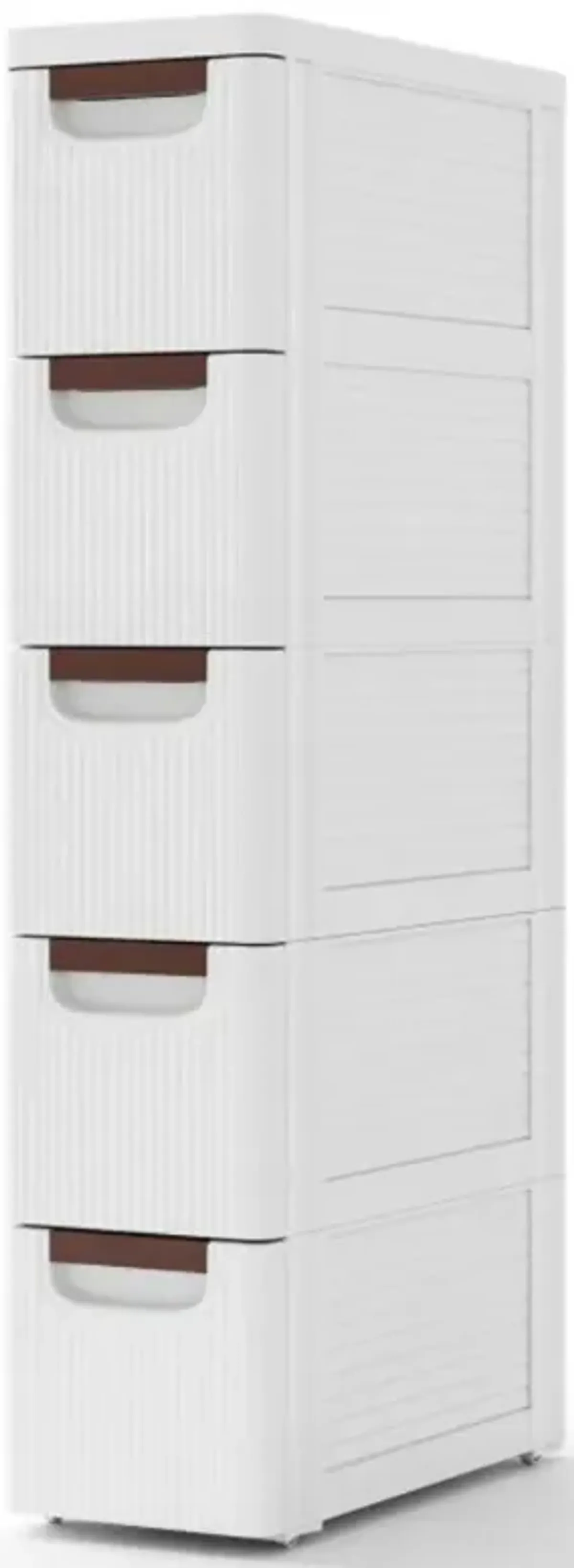 Hivvago 3/4/5/6-Drawer Rolling Organizer Unit Narrow Storage Cabinet with Built-In Wheels for Small Space