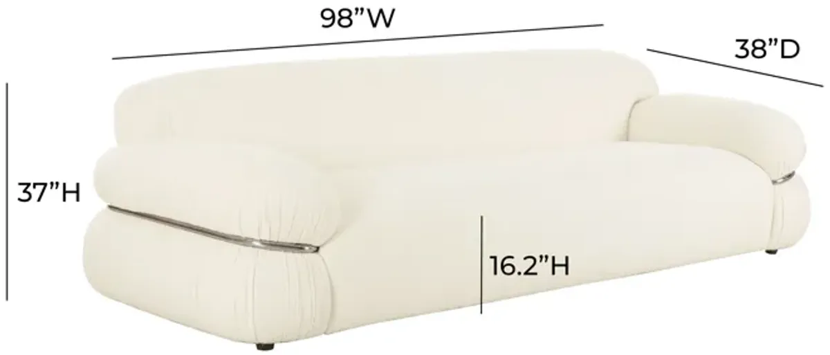 Leyla Cream Boucle Sofa