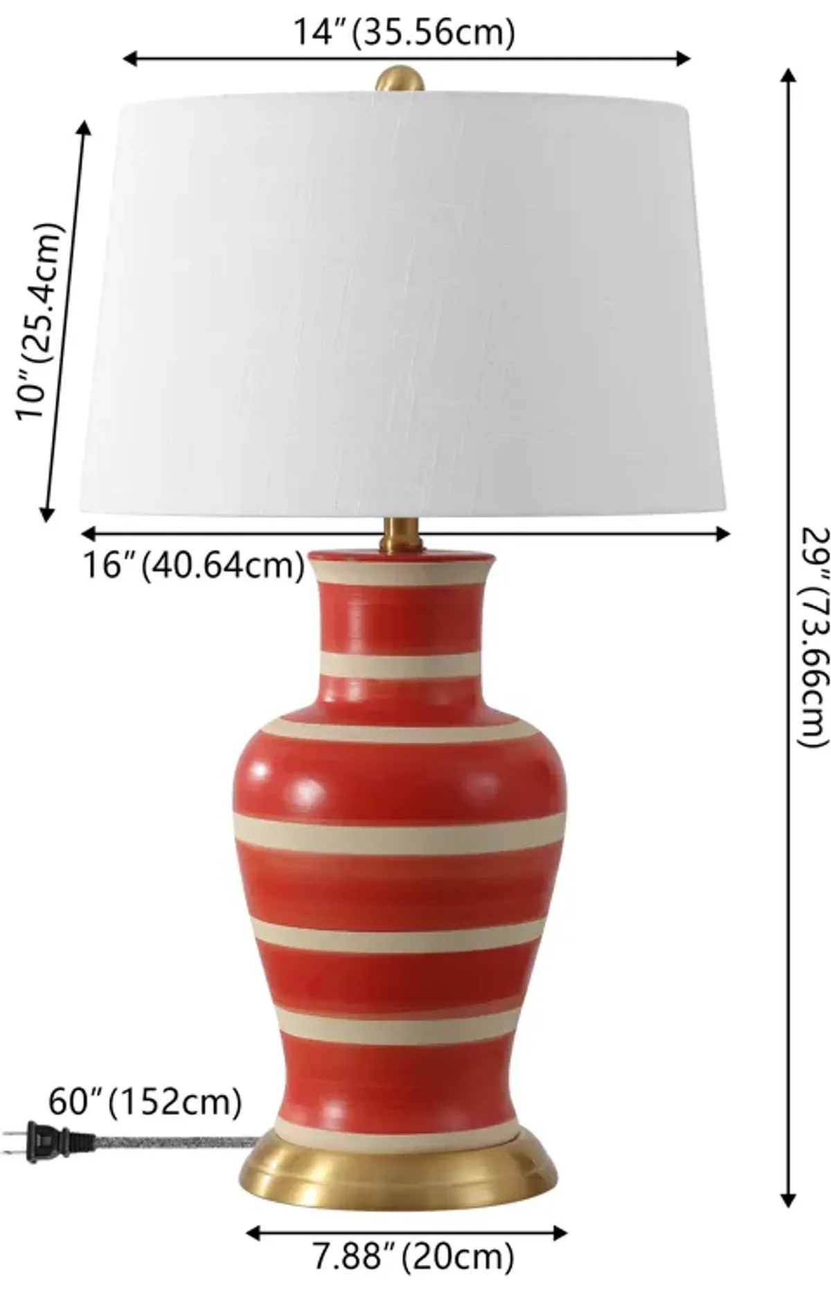 Julian Traditional Classic Ceramic Urn LED Table Lamp