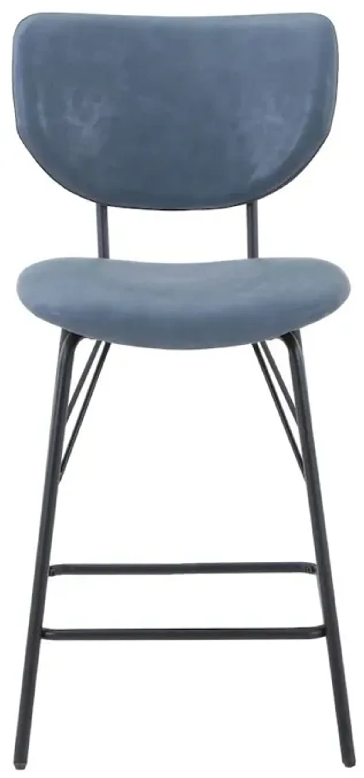 Jofran Modern Faux Leather Split-Back Upholstered Counter Height Barstool (Set of 2)