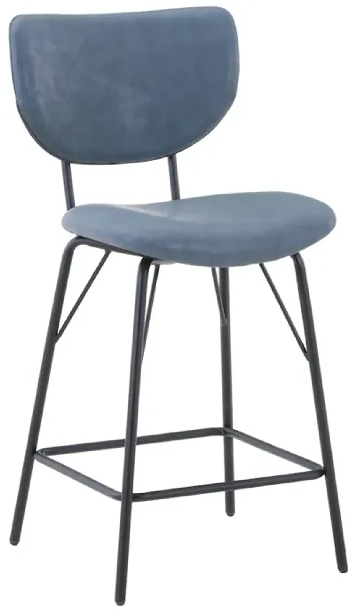 Jofran Modern Faux Leather Split-Back Upholstered Counter Height Barstool (Set of 2)