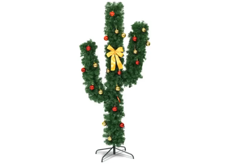 Hivago Artificial Cactus Christmas Tree with Lights