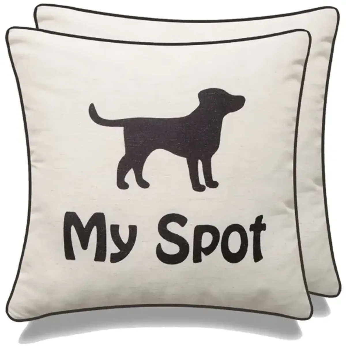 Home and Dog throw pillow - set of 2