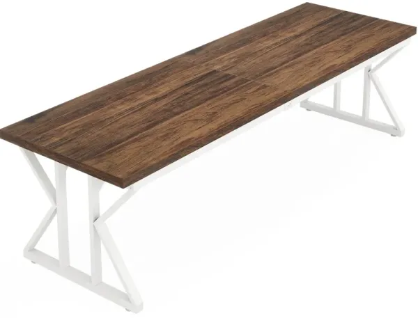 Tribesigns 78.74-Inch Large Executive Desk, Industrial Home Office Computer Desk, Simple Long Writing Study Table Business Furniture