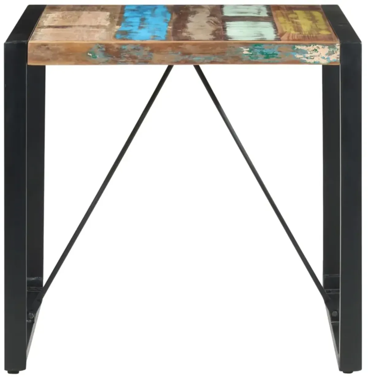 vidaXL Dining Table 31.5"x31.5"x29.5" Solid Reclaimed Wood