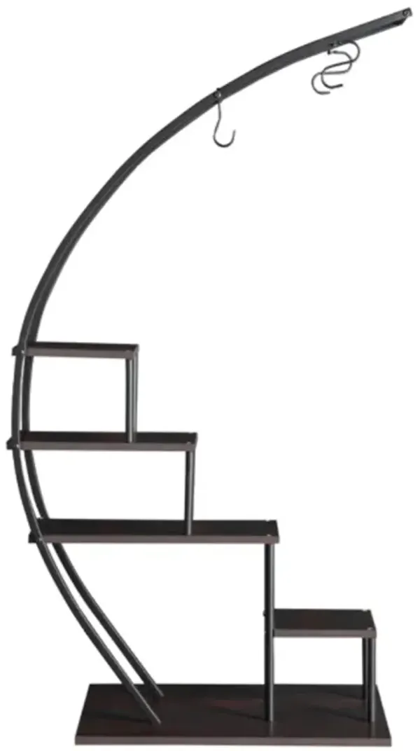 Ironwood 5-Tier Semicircle Flower Stand, Stylish Planter Display for Outdoor & Indoor Use
