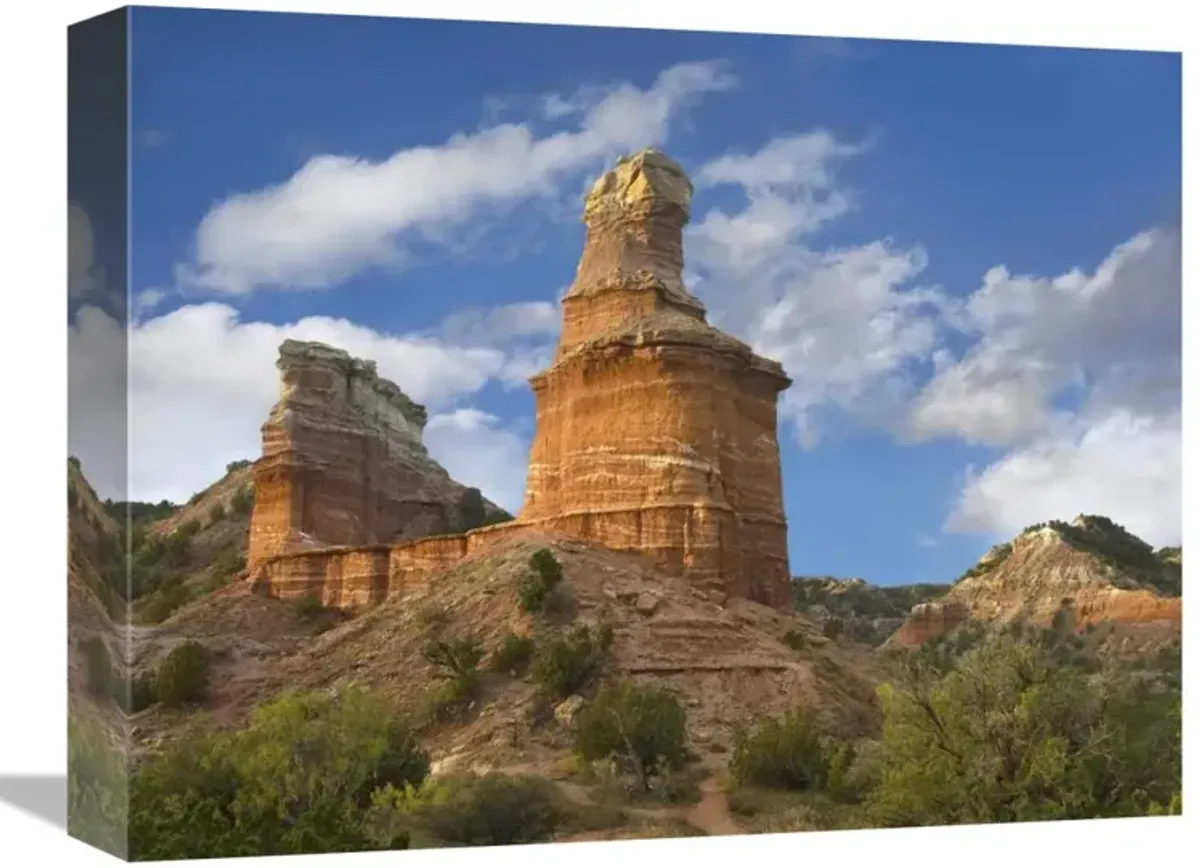 Rock formation called the Lighthouse, Palo Duro Canyon State Park, Texas-Canvas Art-16x12
