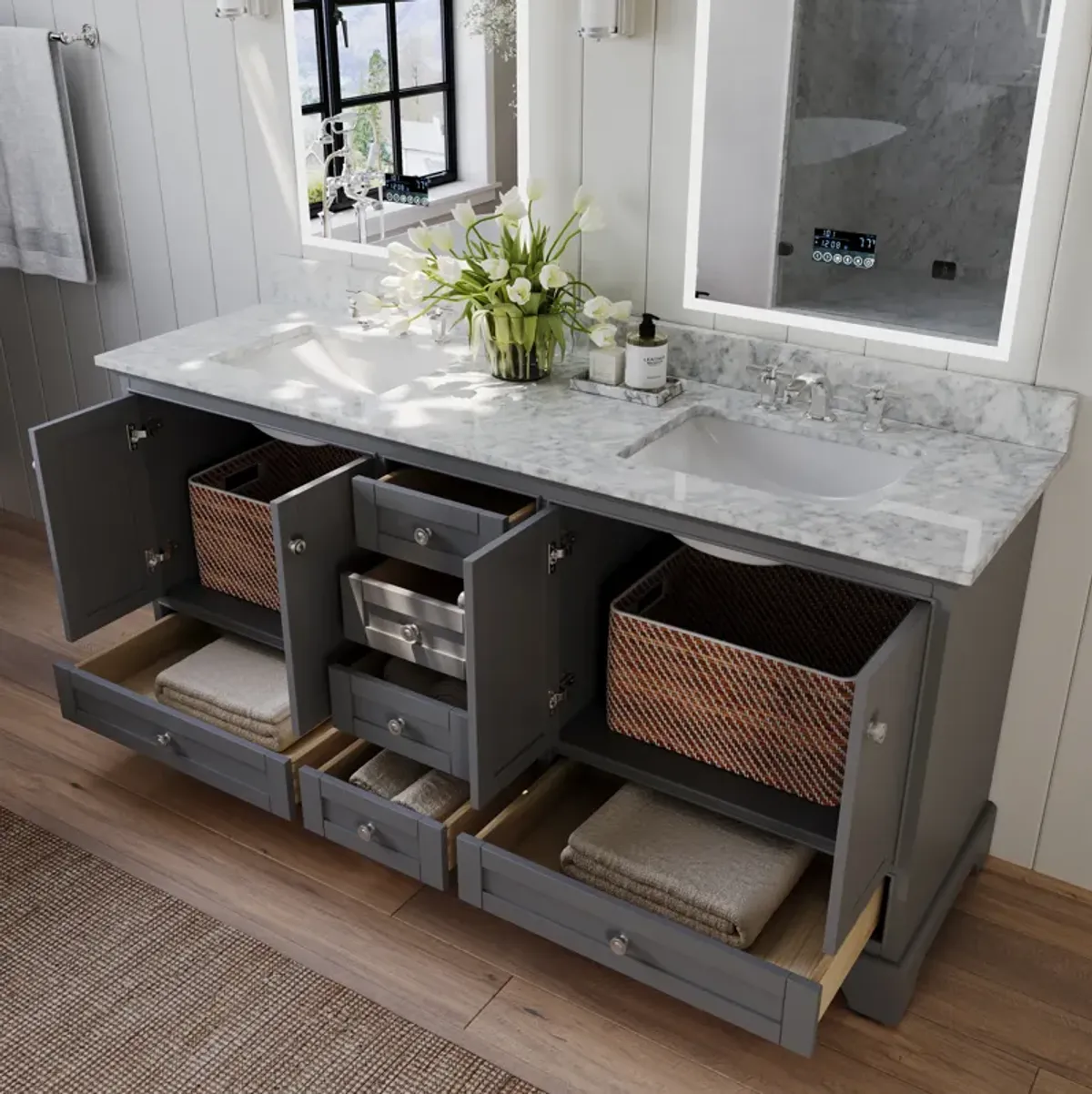 Audrey 72 in. Bath Vanity Set