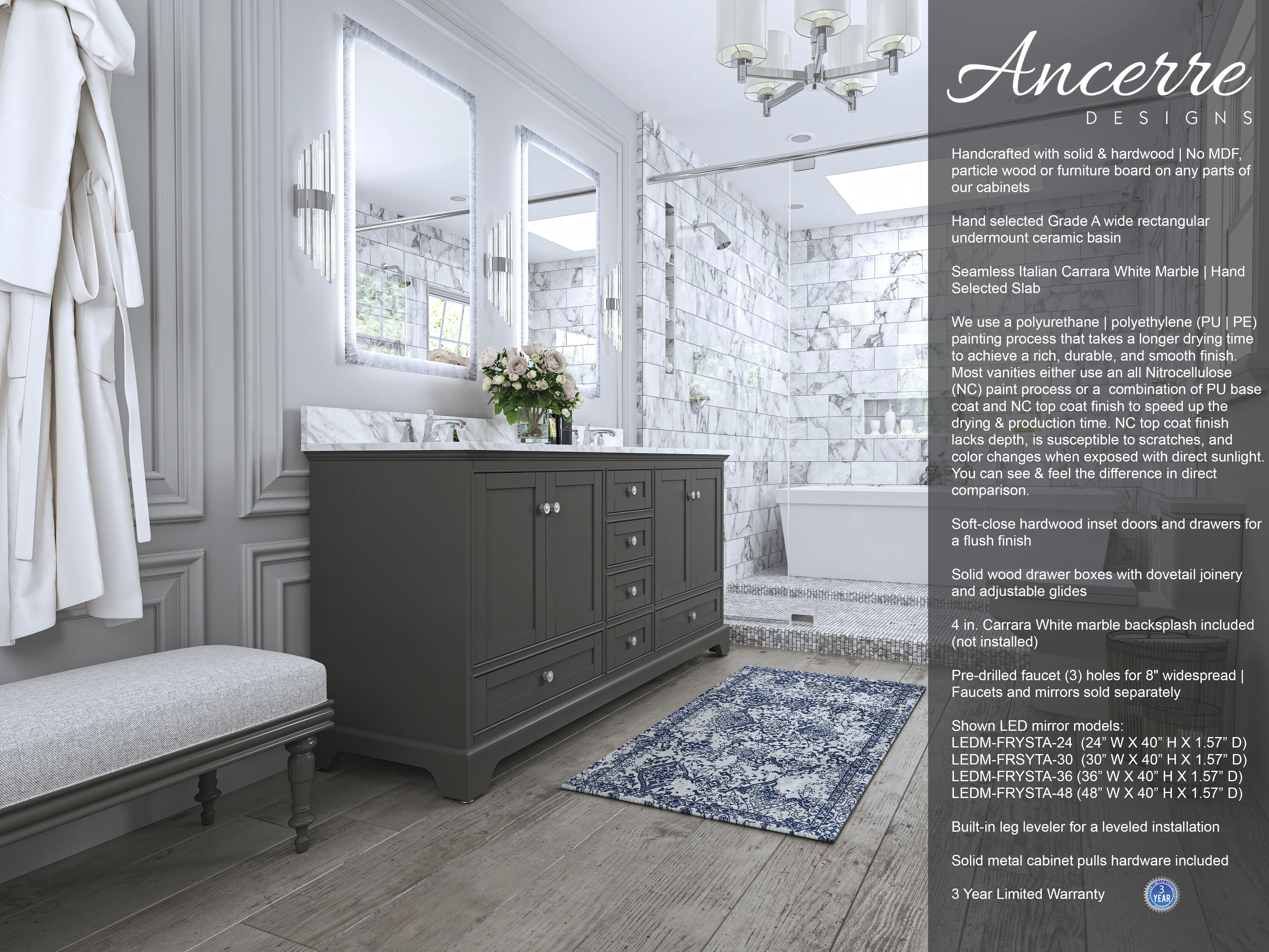 Audrey 72 in. Bath Vanity Set