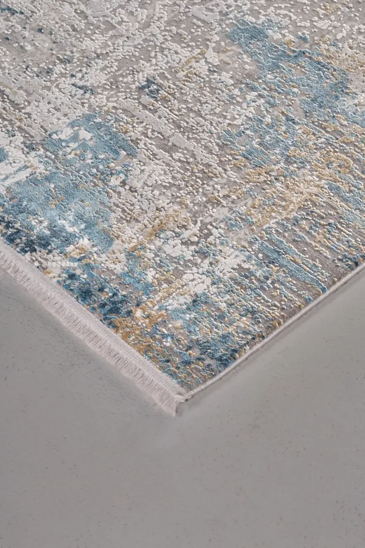 Cadiz 3889F Ivory/Blue/Gold 3'1" x 10' Rug