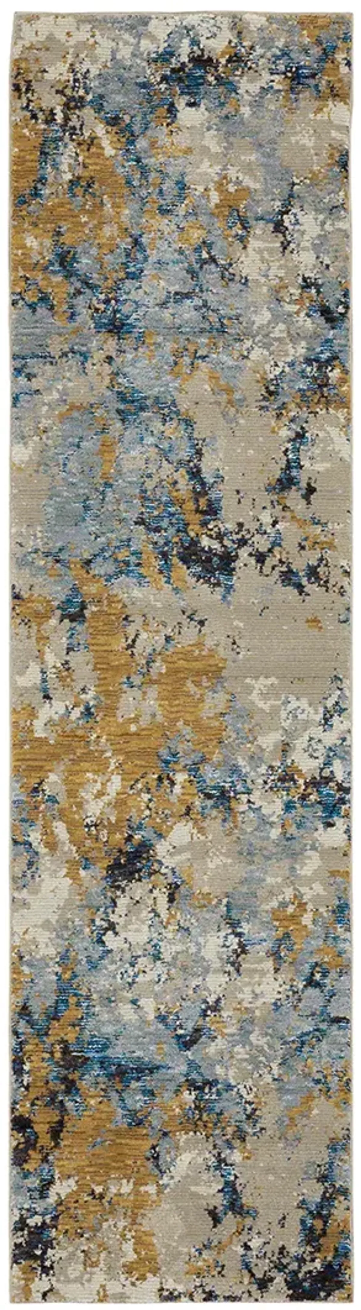 Evolution 2'6" x 12' Blue Rug