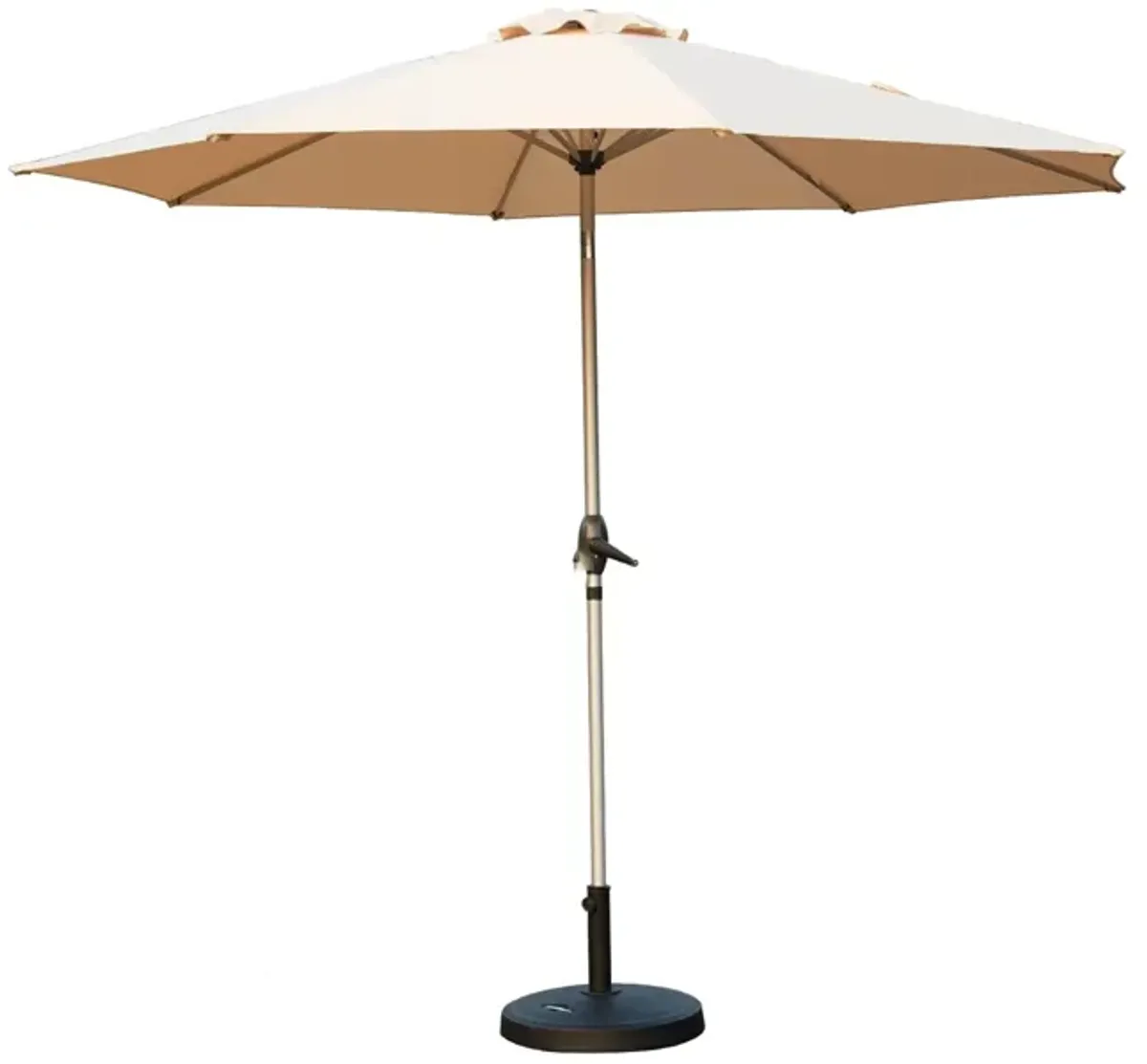 MONDAWE 9FT Patio Umbrella, Outdoor Table Umbrella with Push Button Tilt and Crank, UV Protection Waterproof Market Sun Umbrella with 8 Sturdy Ribs for Garden, Deck, Backyard, Pool