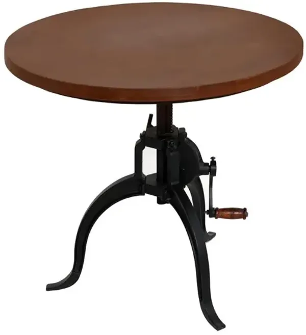 Carolina Living Riley Adjustable Height Rustic Coffee Table - Chestnut Top - Black Base