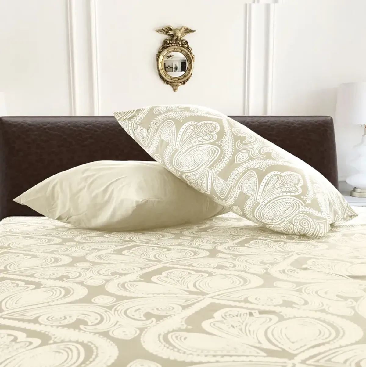 Lux Decor Collection Bed Sheets - Brushed Microfiber Paisley Sheet Set