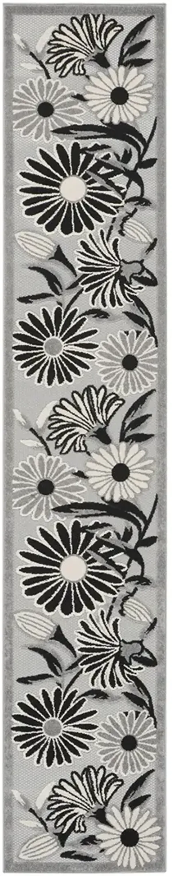 Aloha ALH33 Black/White 2'3" x 8' Rug