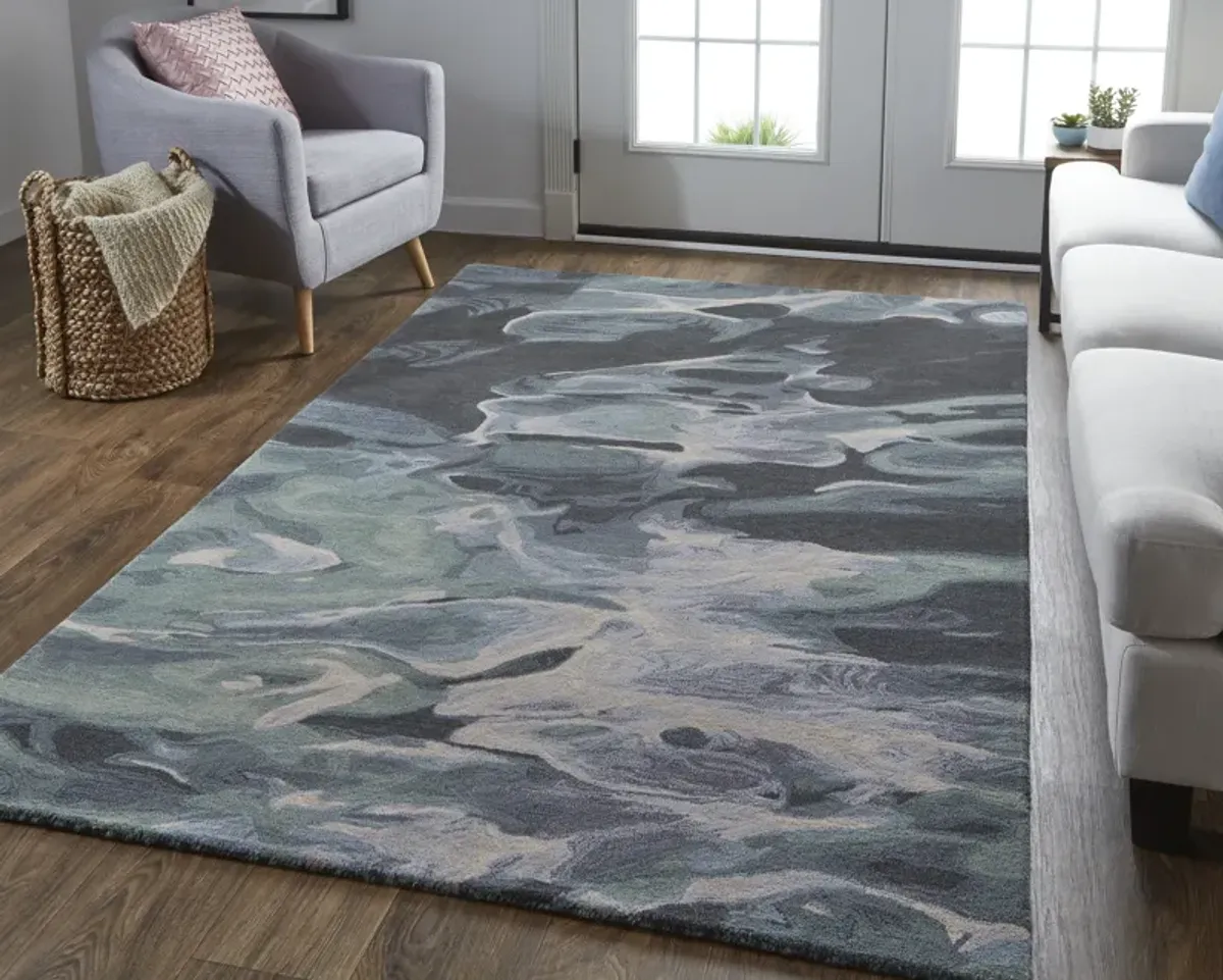 Amira 8635F Green/Blue/Black 2' x 3' Rug