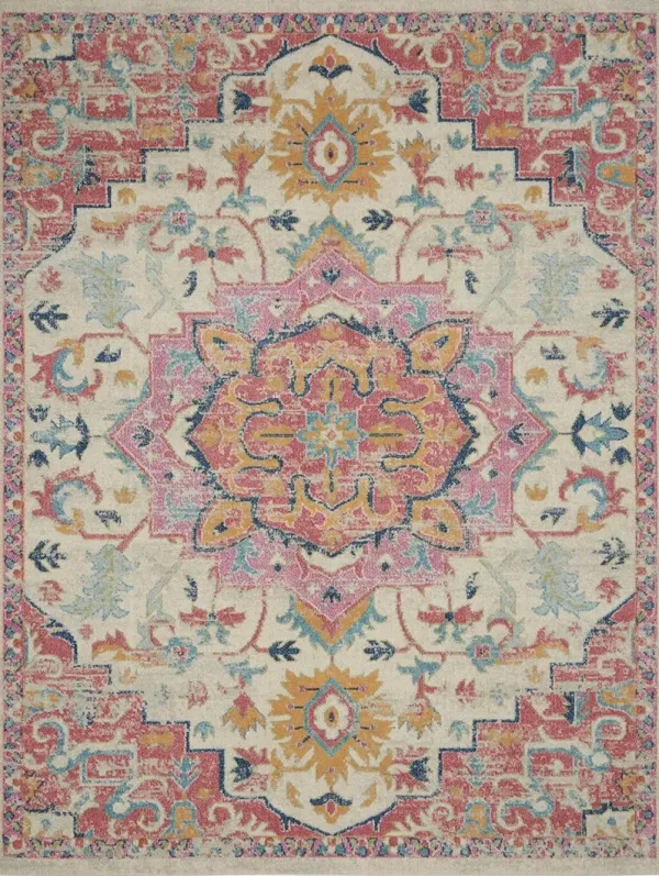 Passion PSN25 Ivory/Pink 6'7" x 9'6" Rug