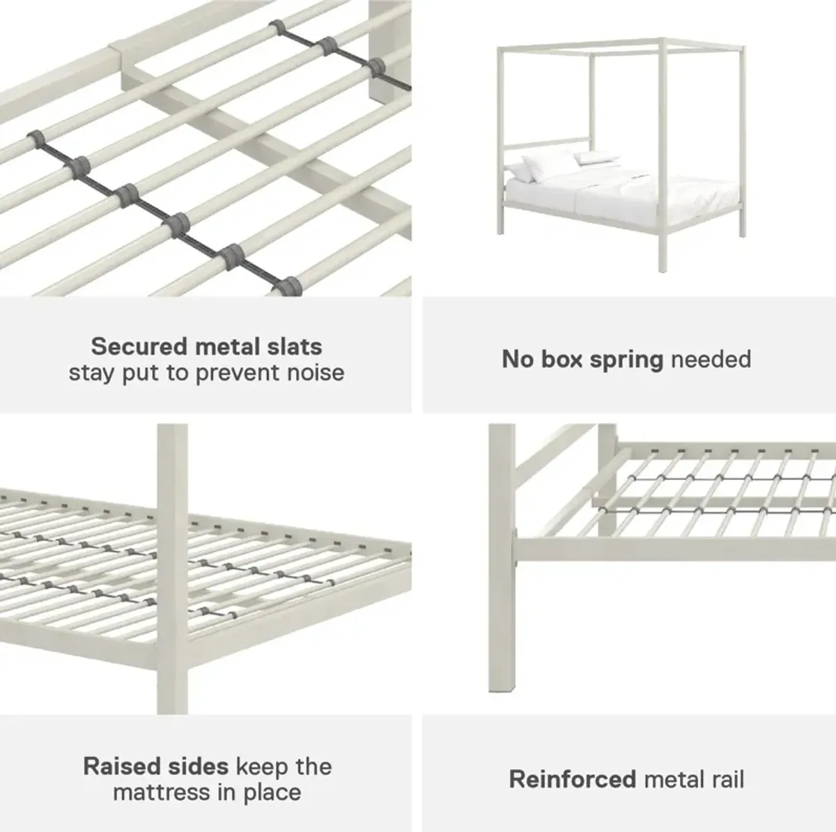 Atwater Living Cara Metal Square Canopy Bed