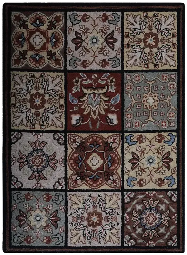 RUGSOTIC CARPETS HAND TUFTED WOOL ECO-FRIENDLY AREA RUGS  - 5'x8', Rectangle Shape, Multicolor, Floral Modern Design, High Pile Thick Handmade Area Rugs for Living Room, Bed Room (K0TM14)